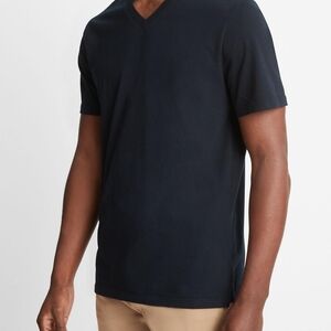 Vince Men’s Garment Dye Black V-Neck Short Sleeve T-Shirt‎ Size XXL